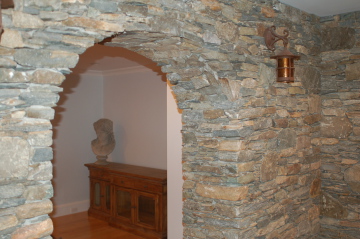 stone tiered patio